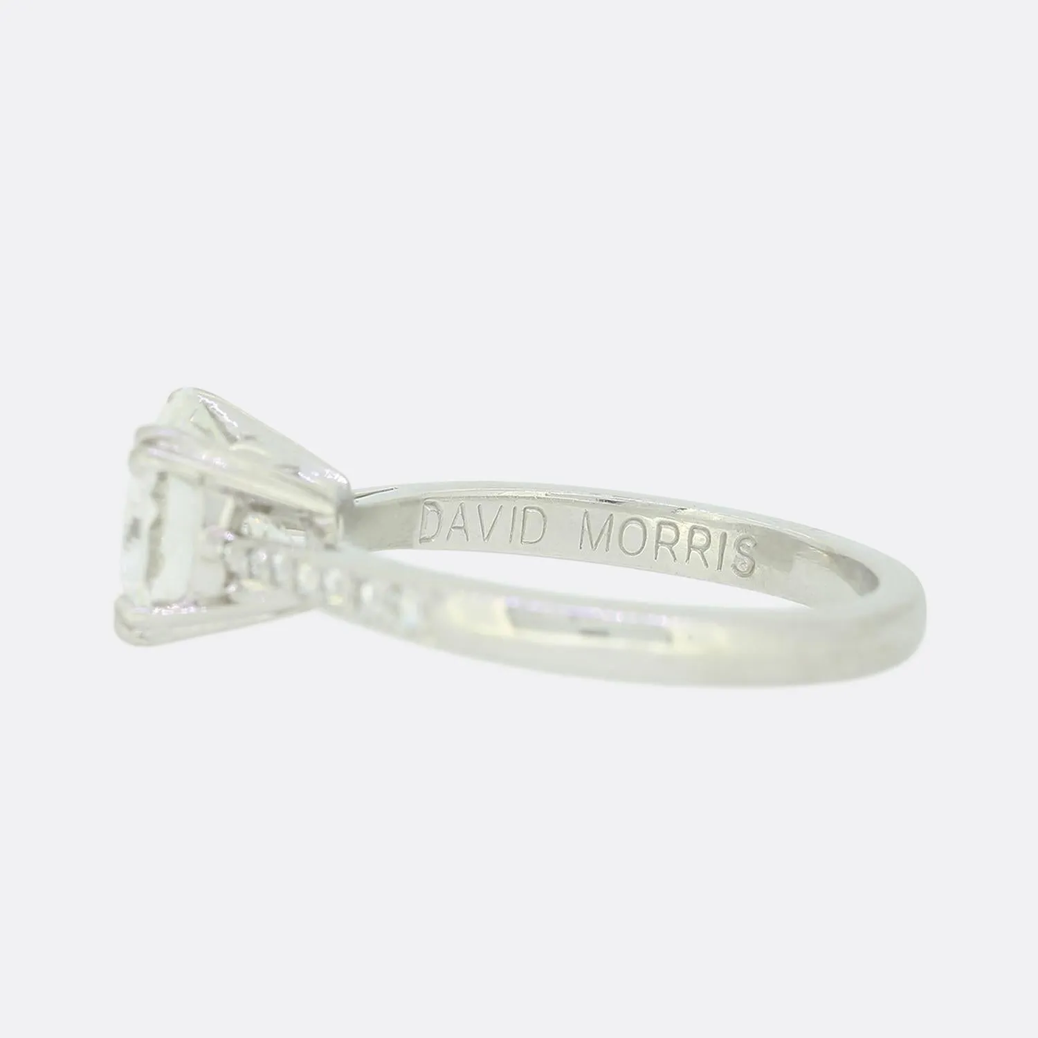 David Morris 2.01 Carat Brilliant Cut Diamond Solitaire Engagement Ring