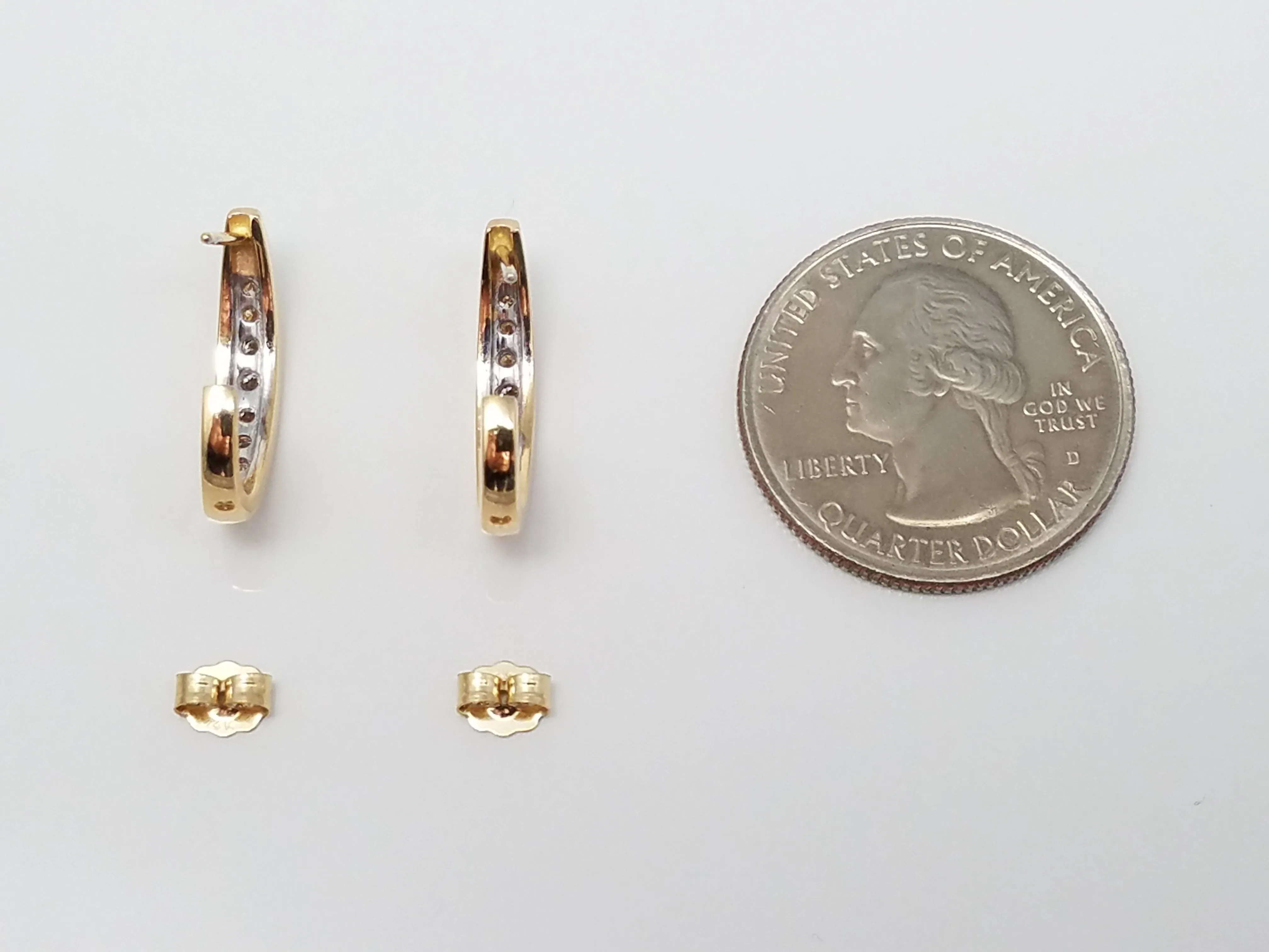 Dazzling 14k Yellow Gold Natural Diamond Dangle Earrings