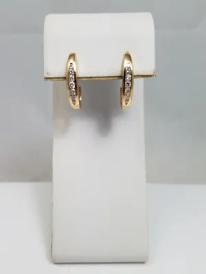 Dazzling 14k Yellow Gold Natural Diamond Dangle Earrings