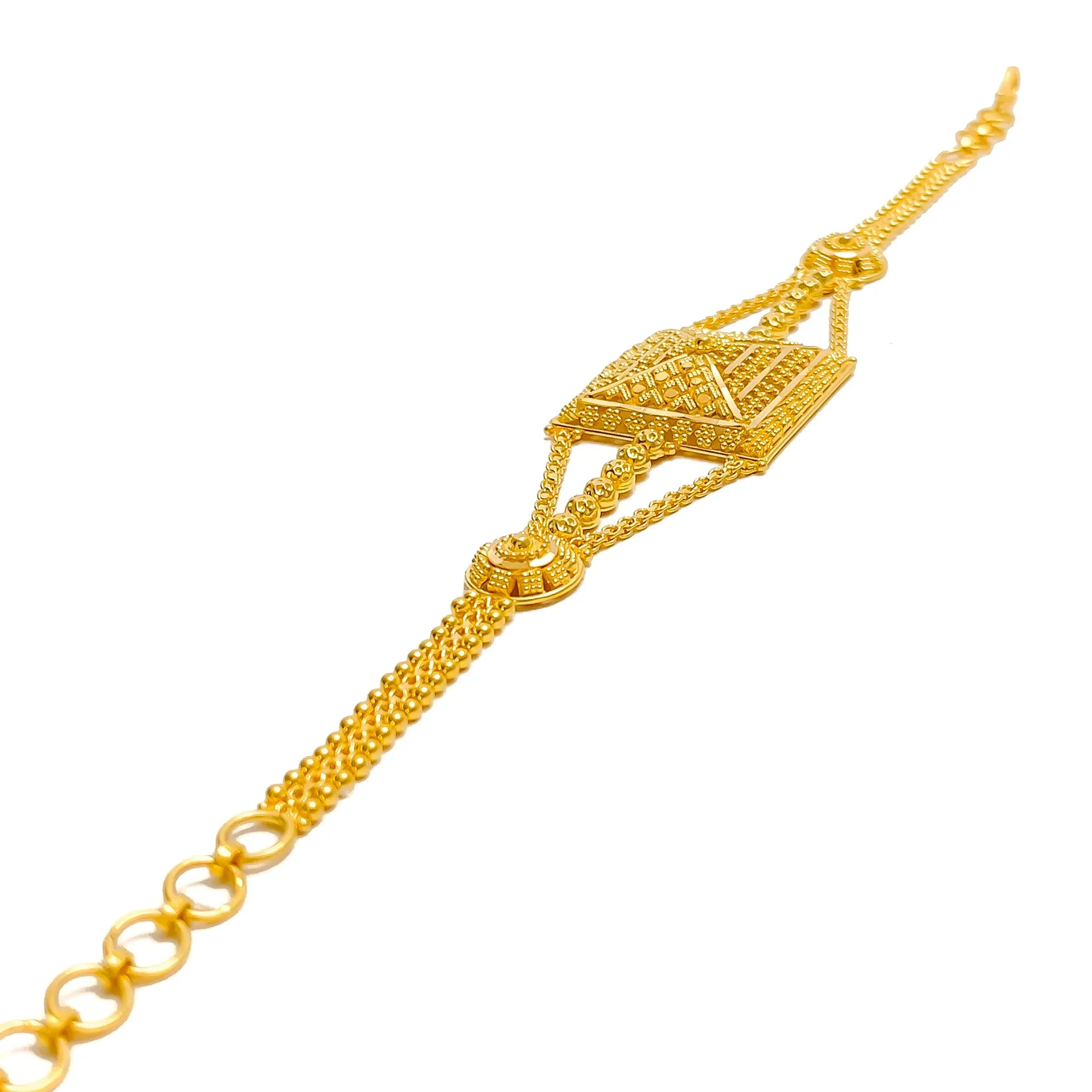 Dazzling Regal 22k Gold Bracelet