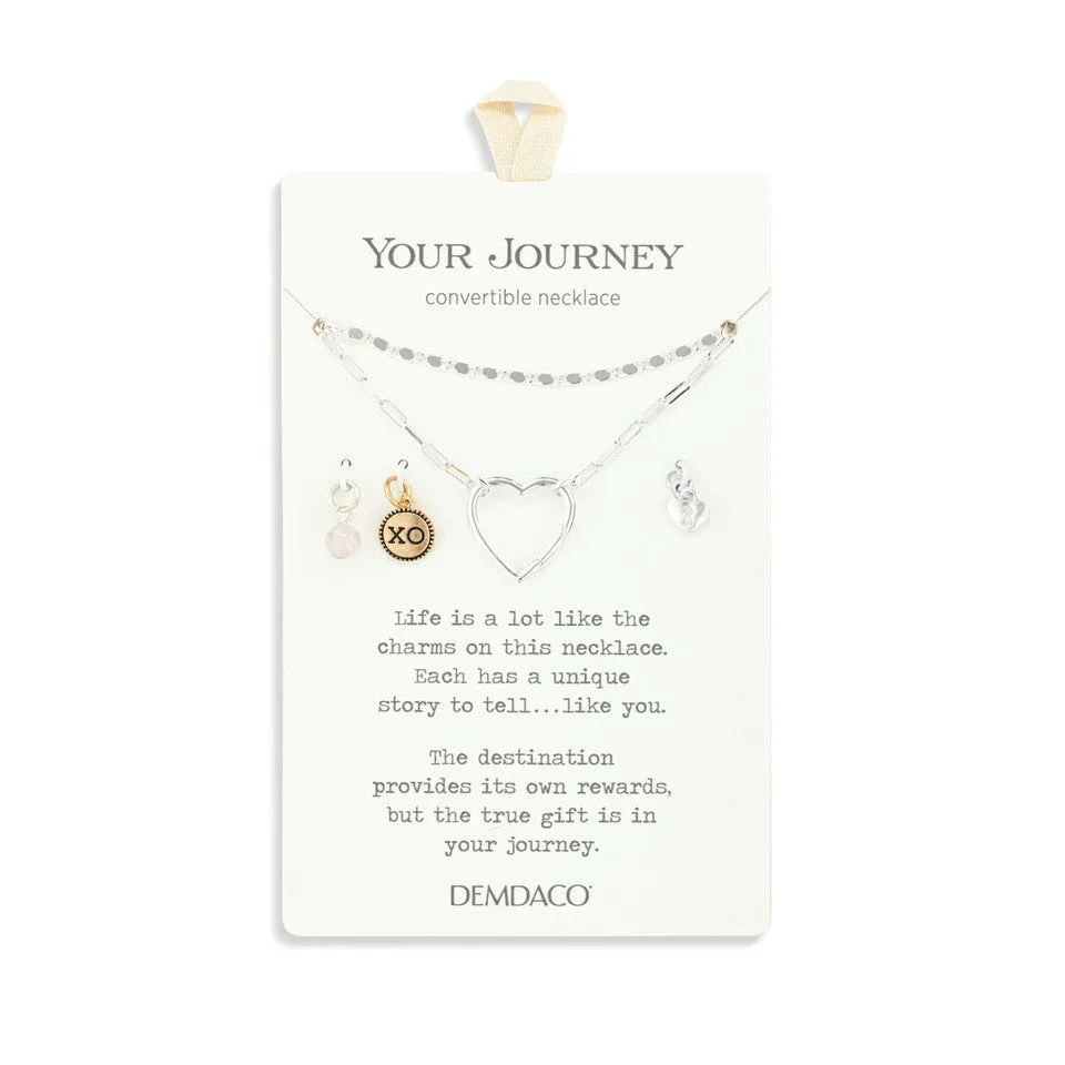 Demdaco Your Journey Love Necklace Jewelry Set - Silver