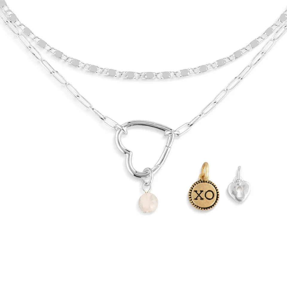 Demdaco Your Journey Love Necklace Jewelry Set - Silver
