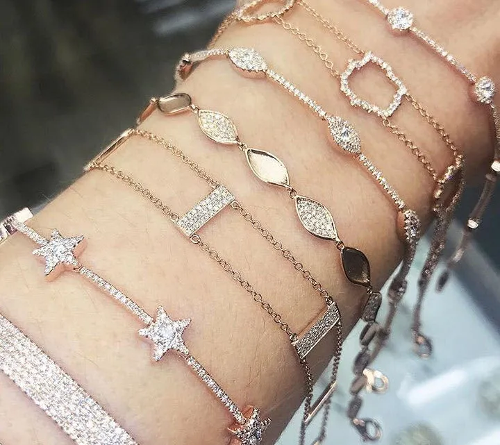 Diamond Pave Bar Bracelet