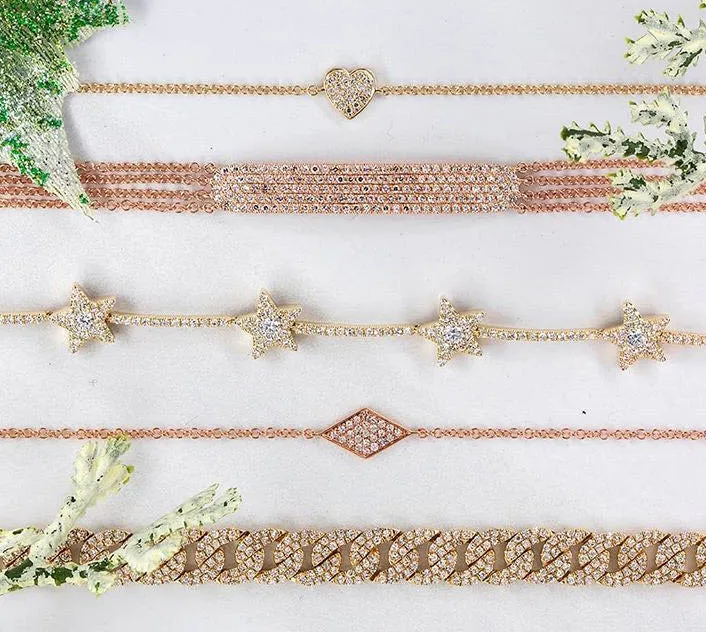 Diamond Pave Bar Bracelet