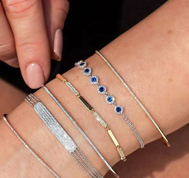 Diamond Pave Bar Bracelet