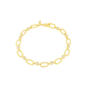 Diamond Pillow Jumbo Link Chain Bracelet