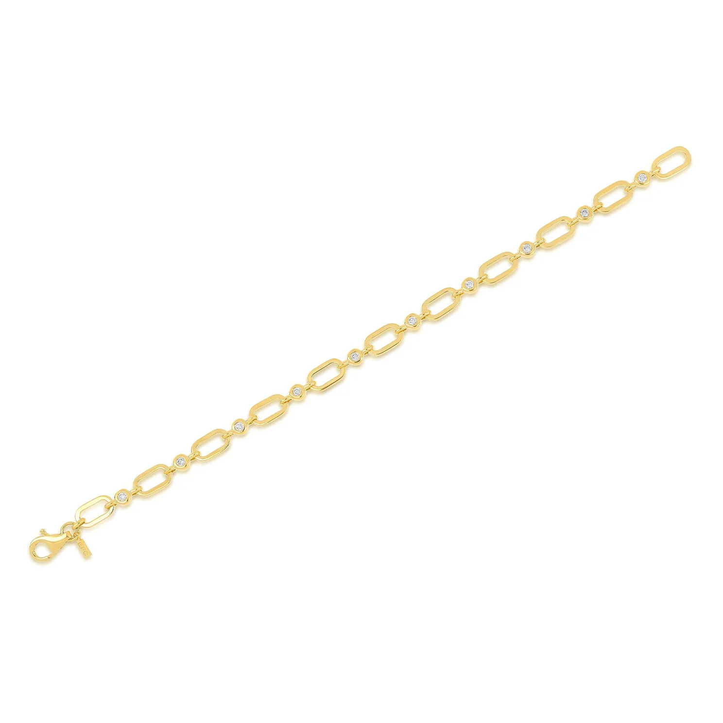 Diamond Pillow Jumbo Link Chain Bracelet
