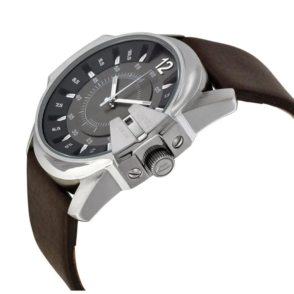 Diesel Mega Chief Men's Brown Leather Strap Watch