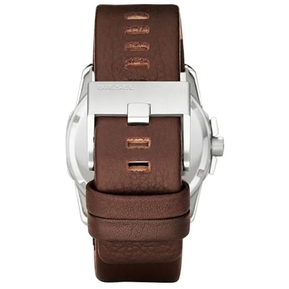 Diesel Mega Chief Men's Brown Leather Strap Watch