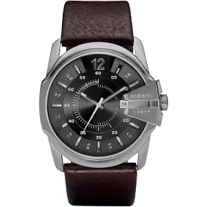 Diesel Mega Chief Men's Brown Leather Strap Watch