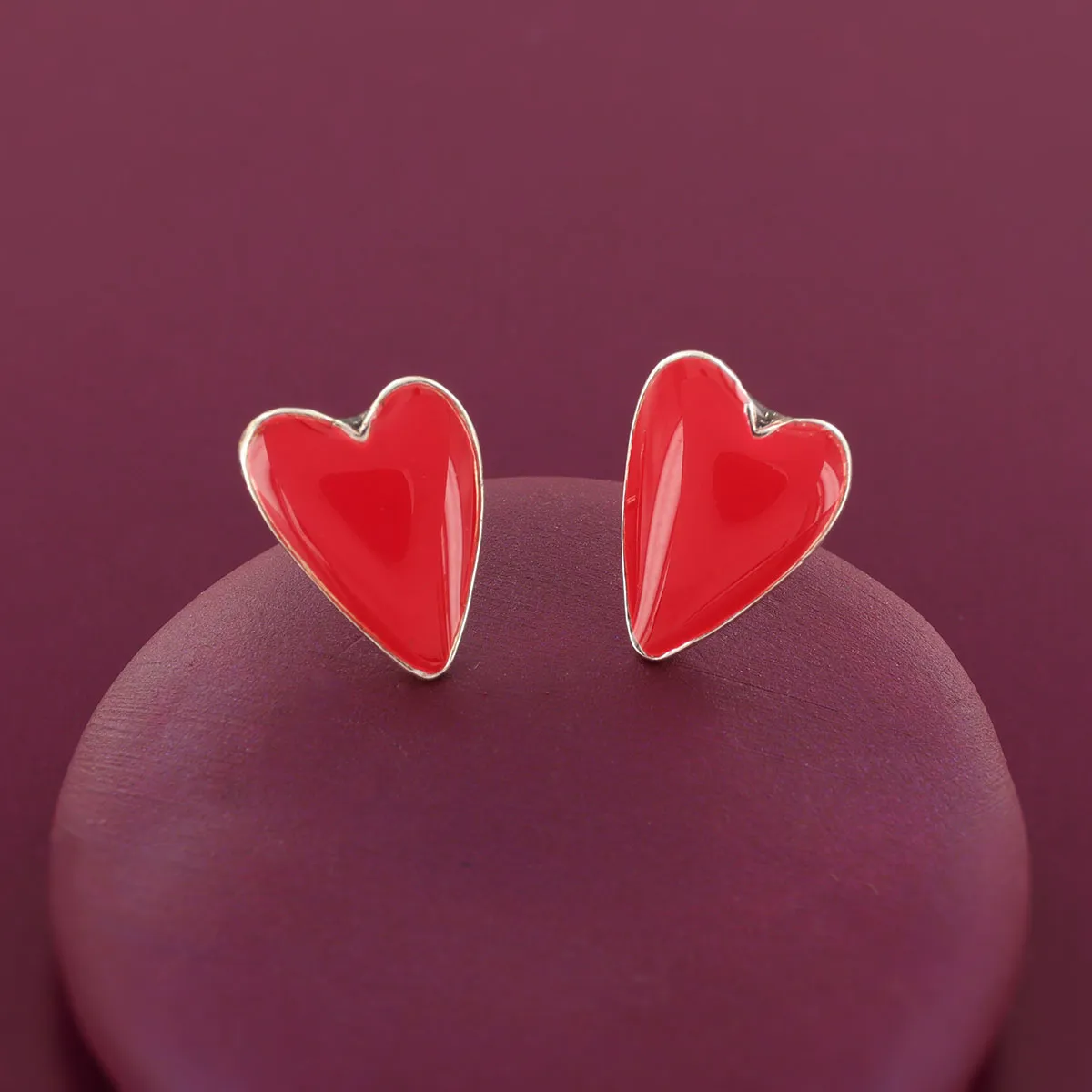 Diva Red Heart Taratata Earrings