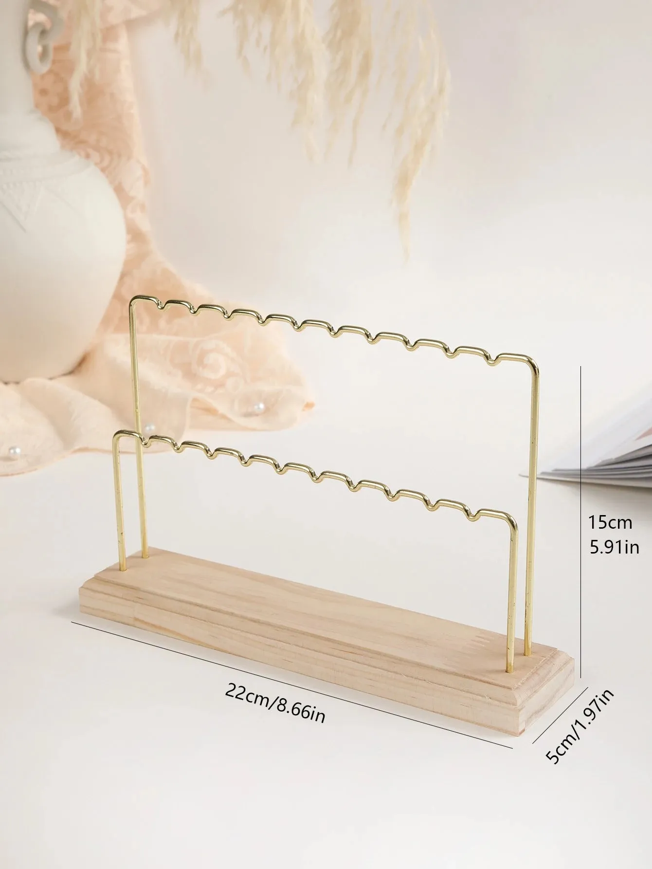 Double-deck Earrings Ring Necklace Watch Jewelry Shelf Jewelry Stand Counter Pendant Jewelry Display Stand