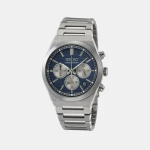 Dress Men Quartz Blue Dial Chronograph Stainless Steel Watch SSB453P1