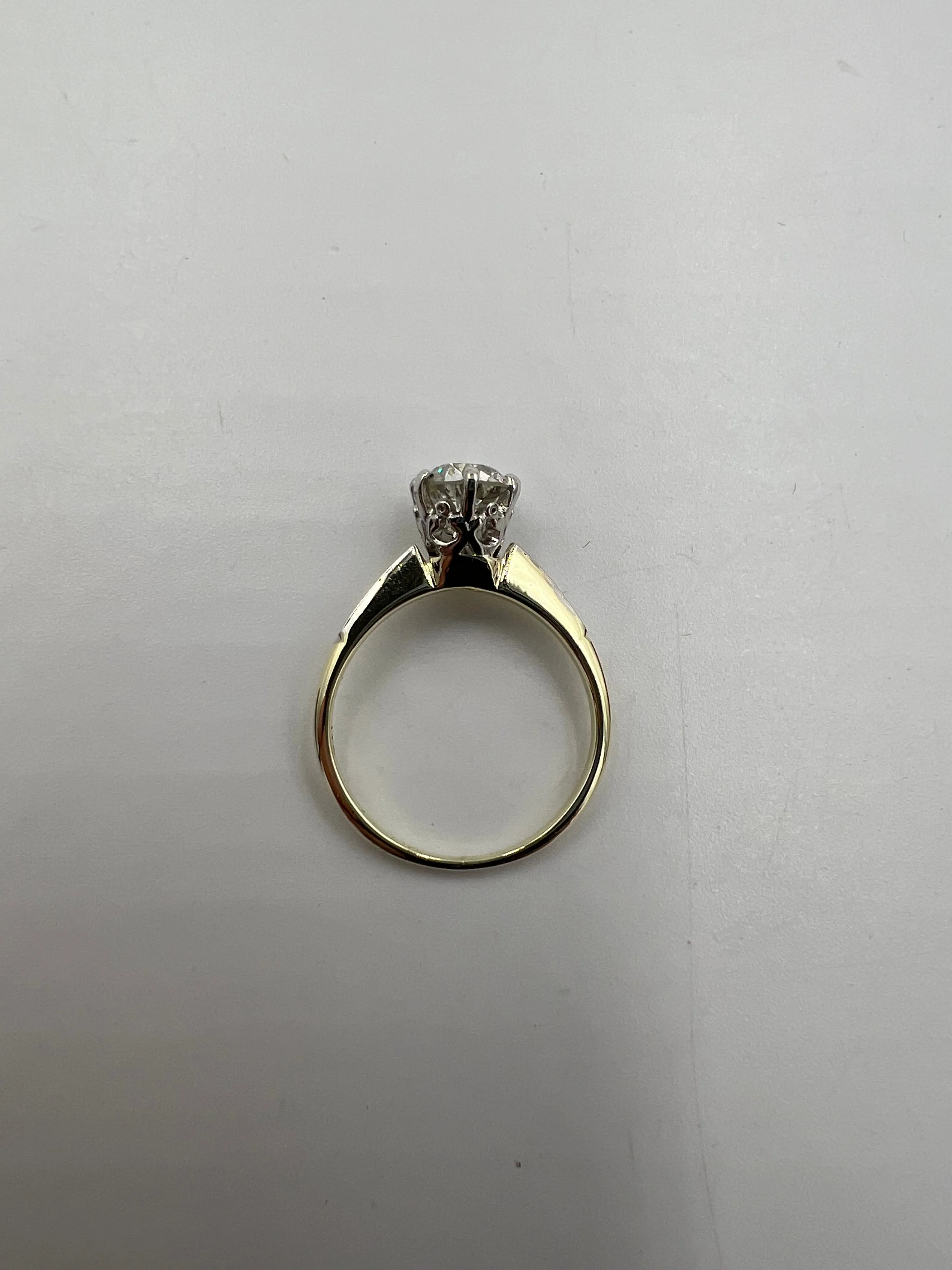 Edwardian 0.85 Carat Old European Cut Diamond Solitaire Engagement Ring Circa 1910