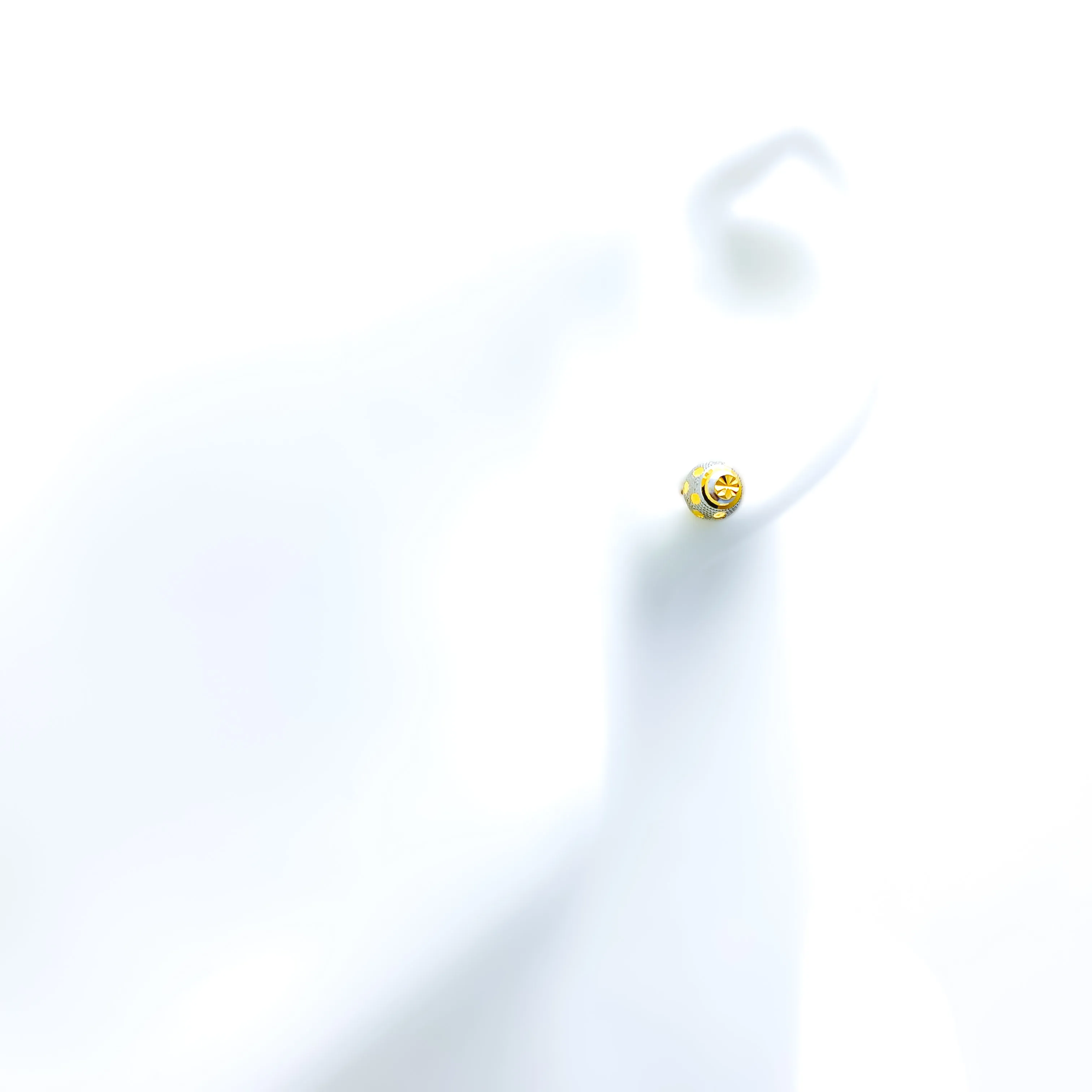 Effortless Everyday Dotted 22k Gold Top Earrings