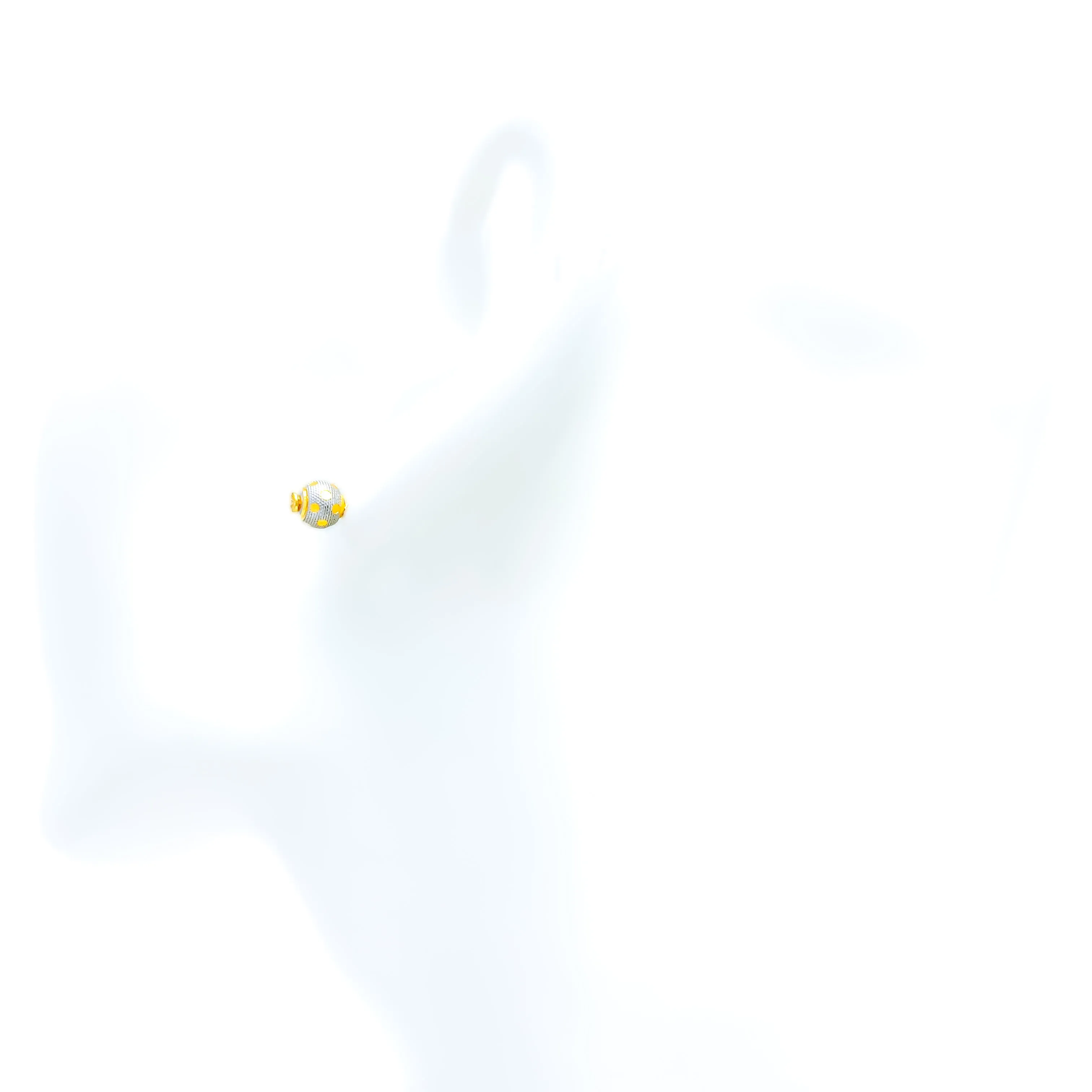 Effortless Everyday Dotted 22k Gold Top Earrings