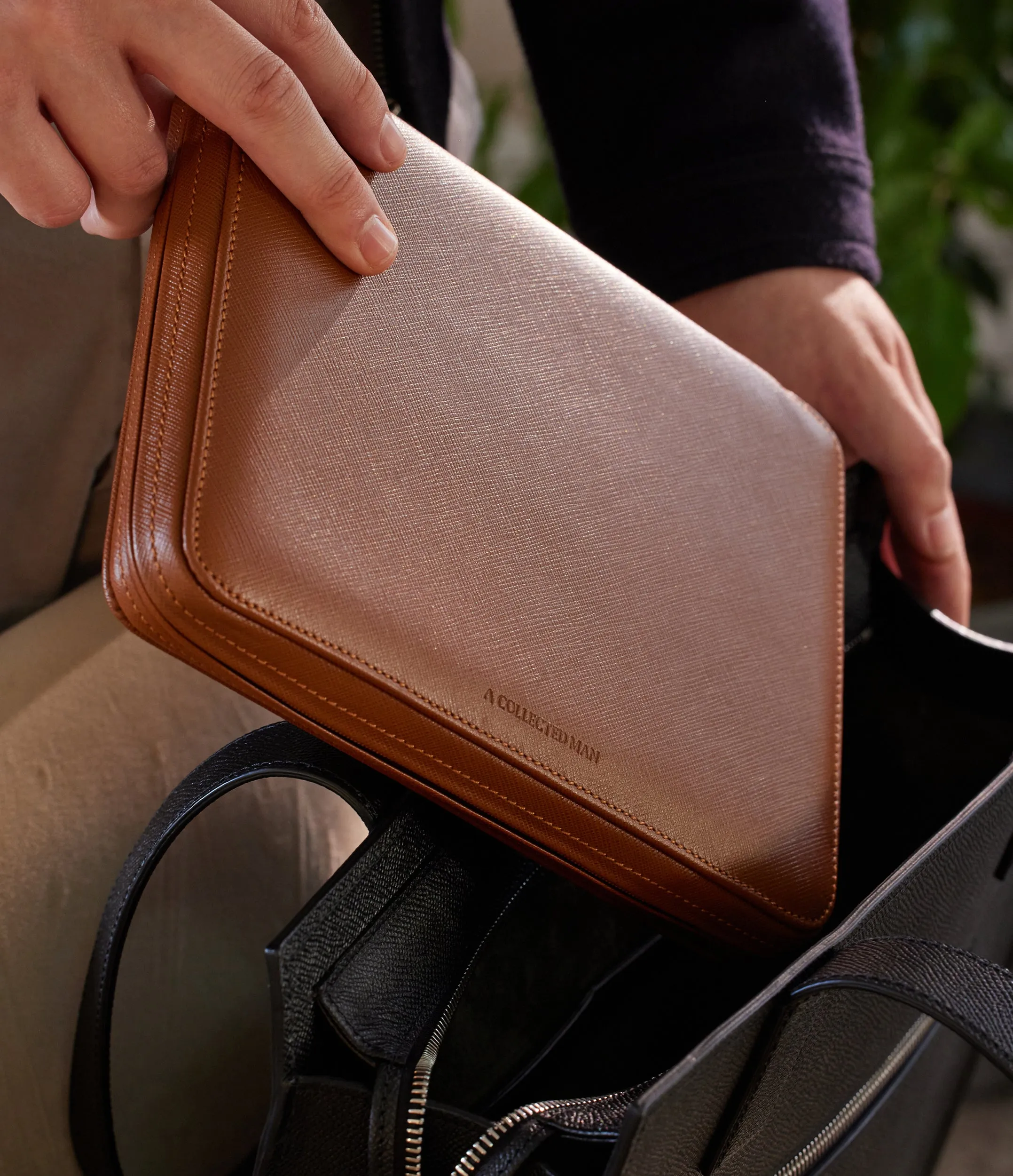eight-watch folio, saffiano
