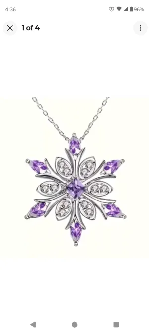 Elegant Snowflake Pendant Necklace Holiday Gift Party Jewelry Fast Shipping