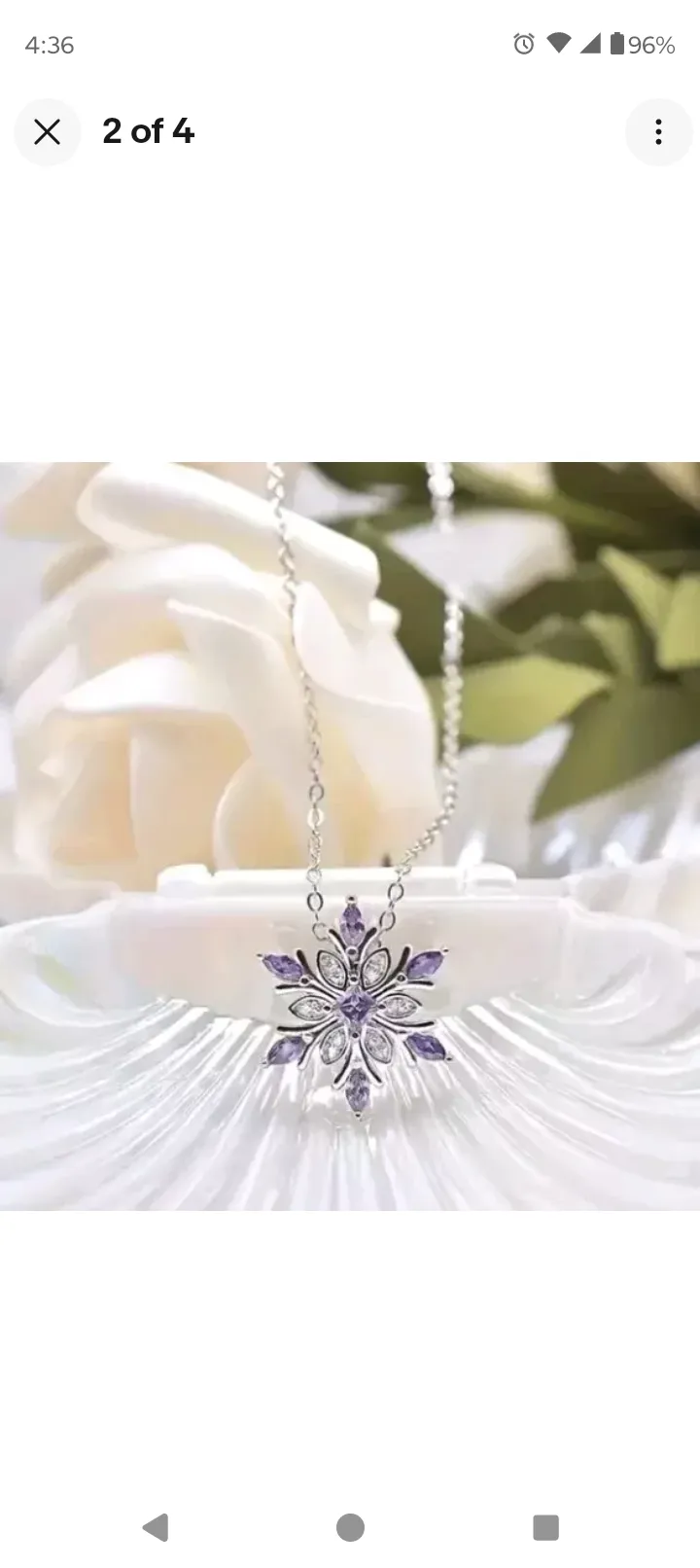 Elegant Snowflake Pendant Necklace Holiday Gift Party Jewelry Fast Shipping