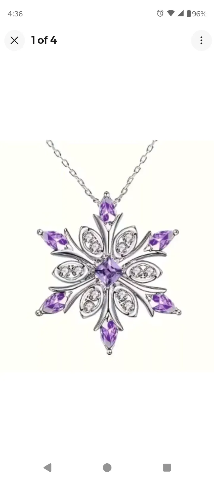 Elegant Snowflake Pendant Necklace Holiday Gift Party Jewelry Fast Shipping
