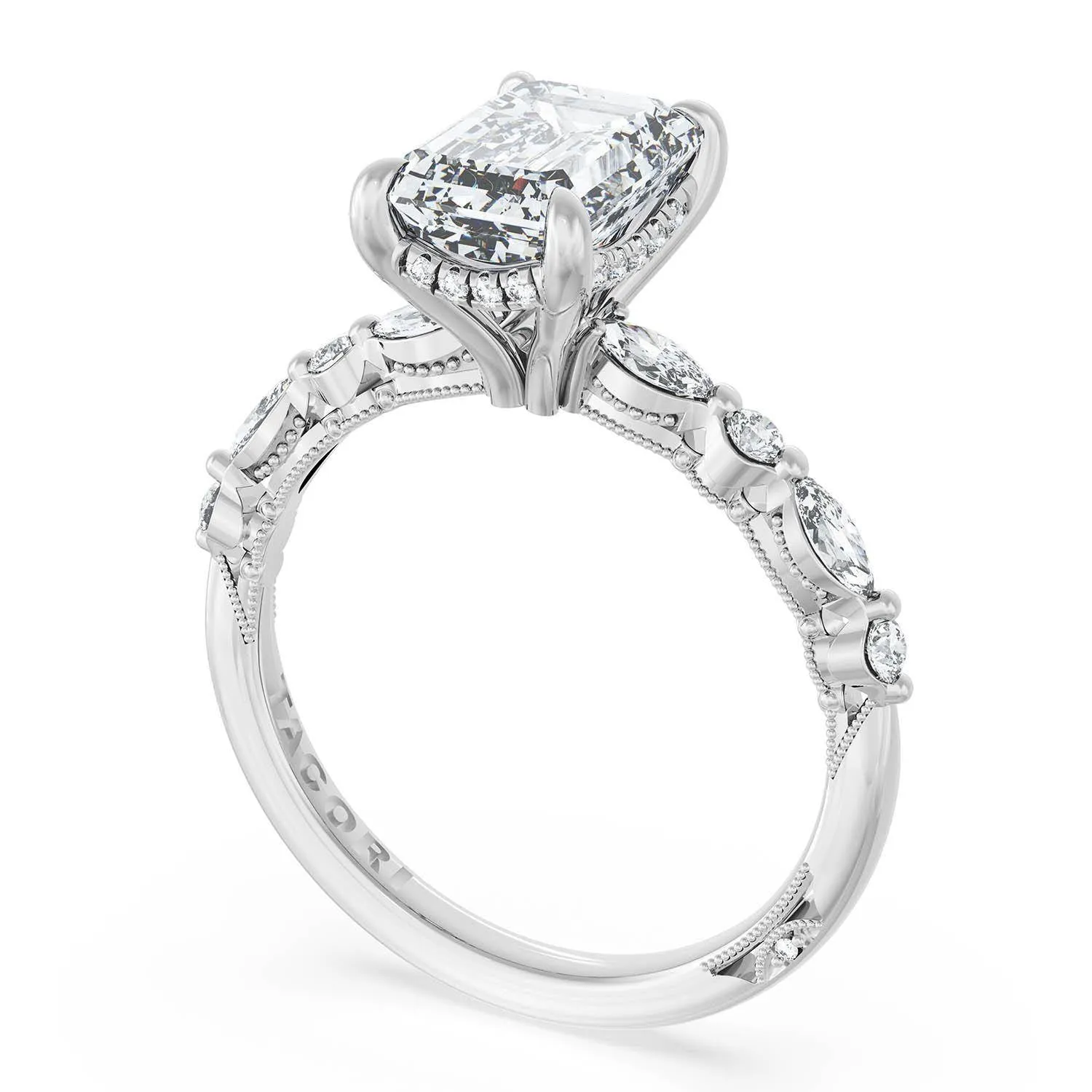 Emerald Solitaire Engagement Ring