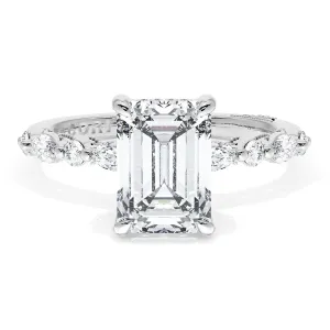 Emerald Solitaire Engagement Ring