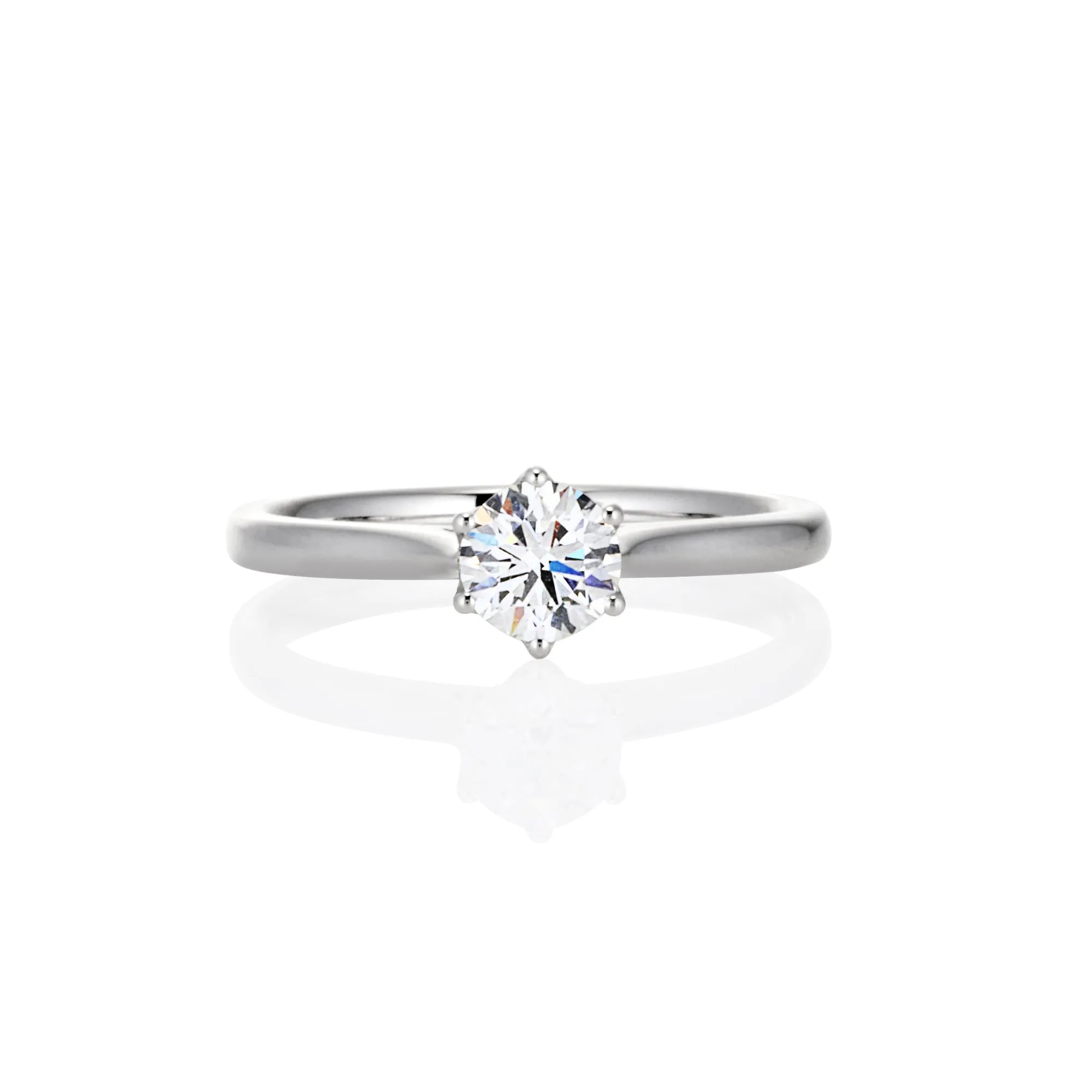 Emma - 9ct White Gold Lab Grown Diamond 0.51ct Round Brilliant Engagement Solitare