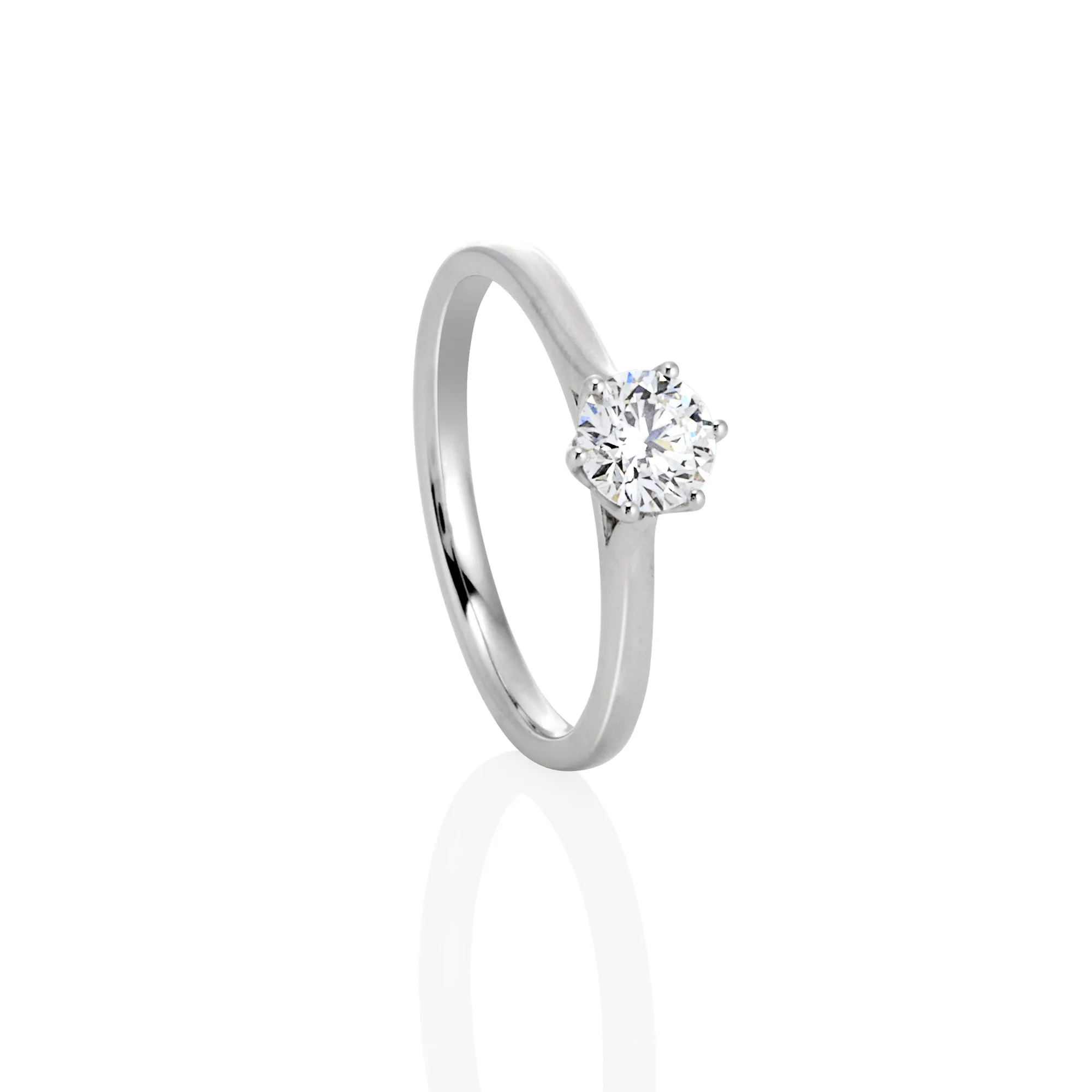 Emma - 9ct White Gold Lab Grown Diamond 0.51ct Round Brilliant Engagement Solitare
