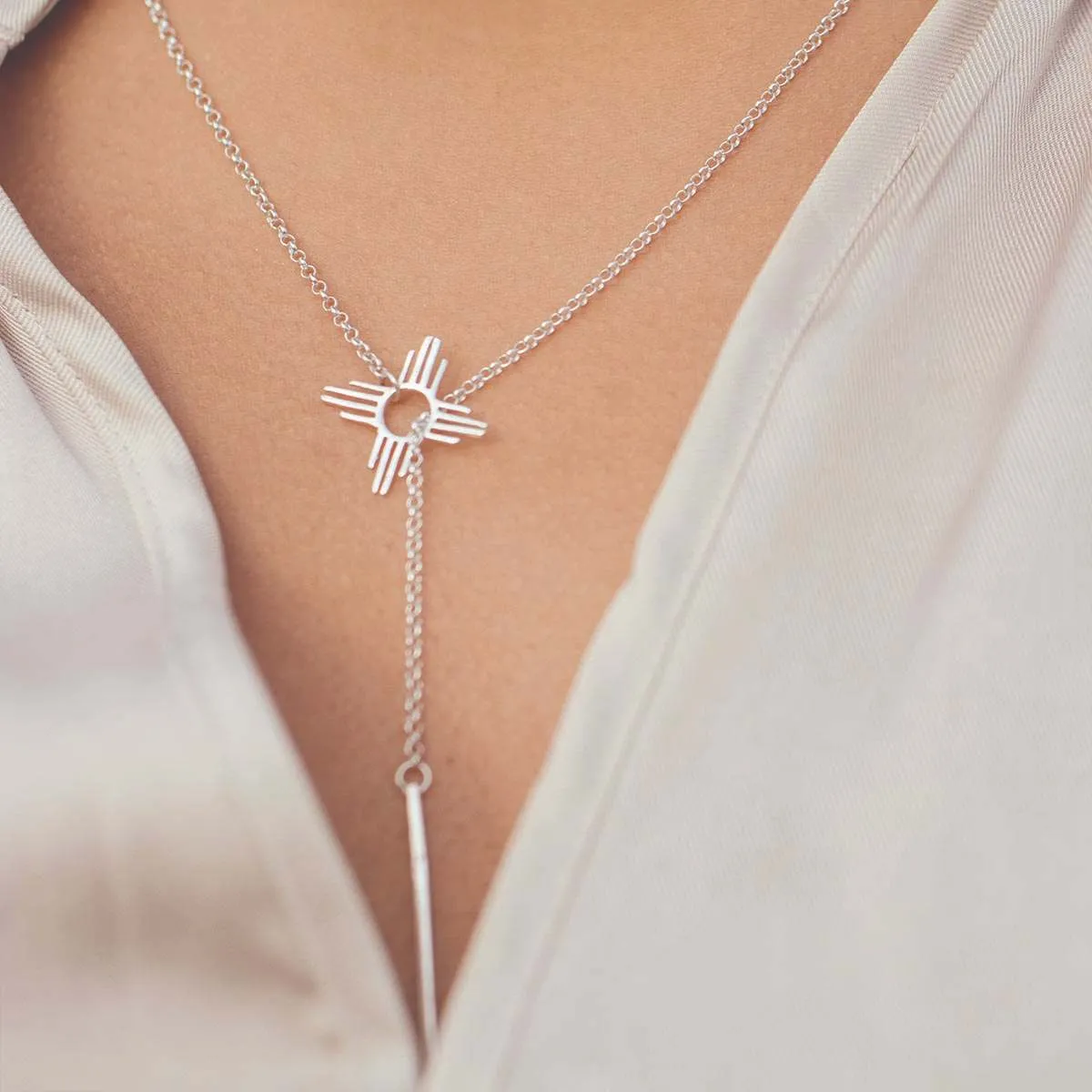 Enchantment: Silver Lariat Necklace