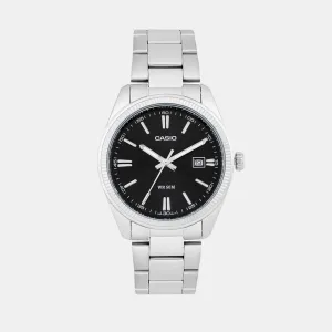 Enticer Men Analog Black Dial Stainless Steel Watch A2226 - MTP-1302PD-1A1VEF
