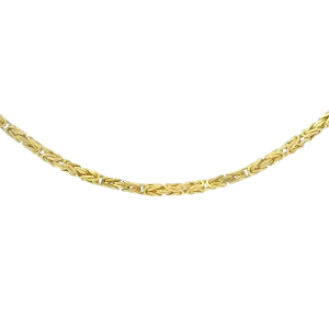 Estate 18k Yellow Gold Byzantine Link 24" Chain