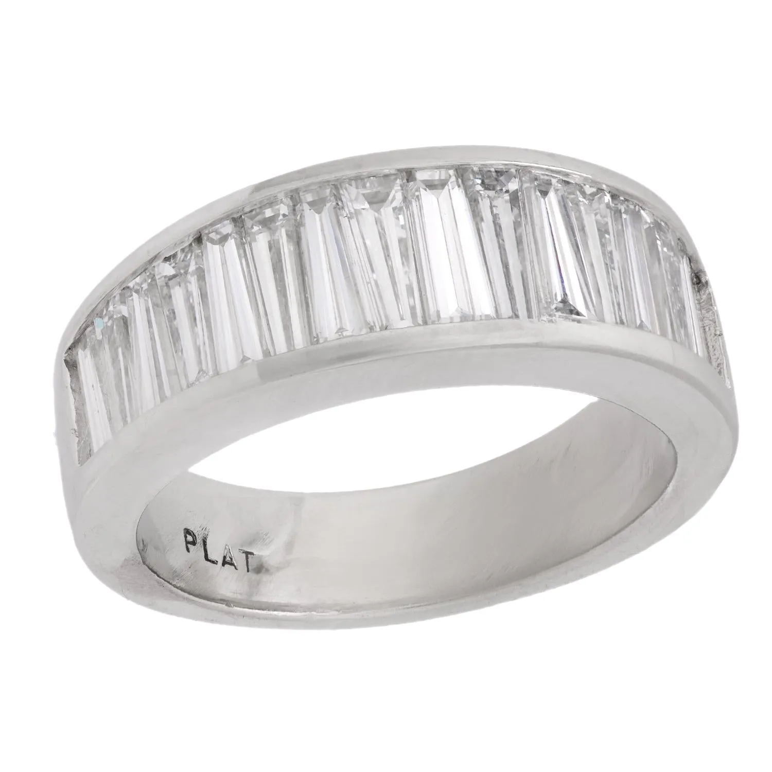 Estate Platinum Diamond Half Band