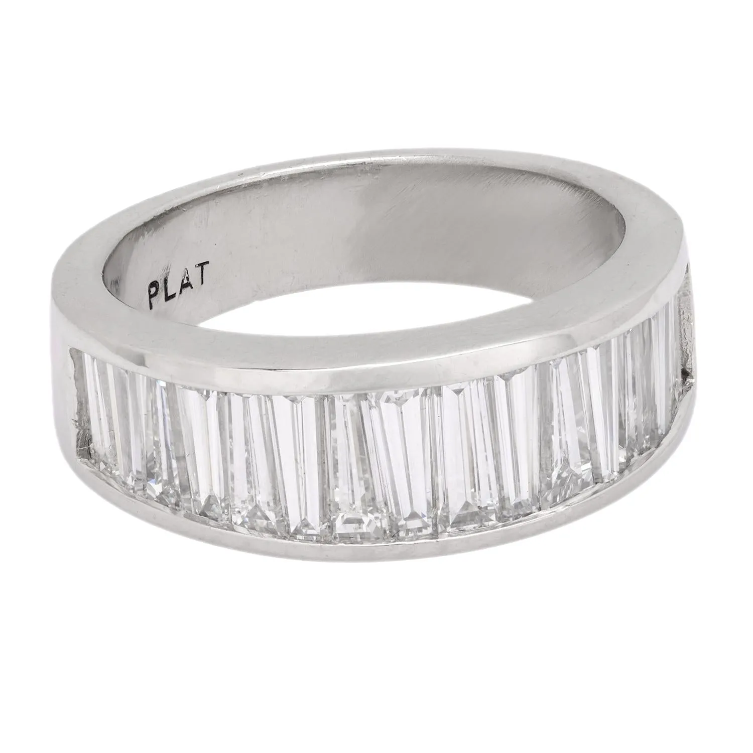 Estate Platinum Diamond Half Band