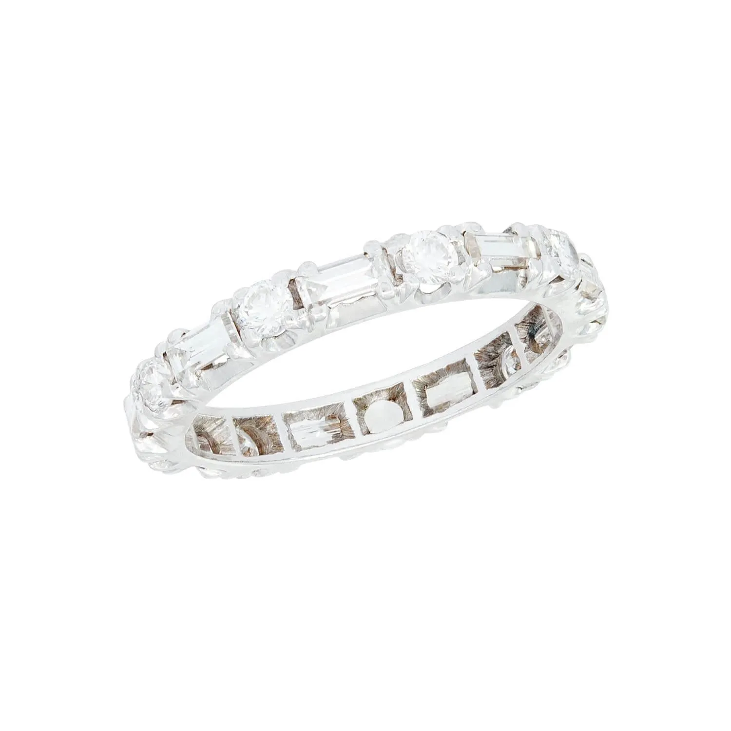Estate Platinum Mixed Cut Diamond Eternity Band
