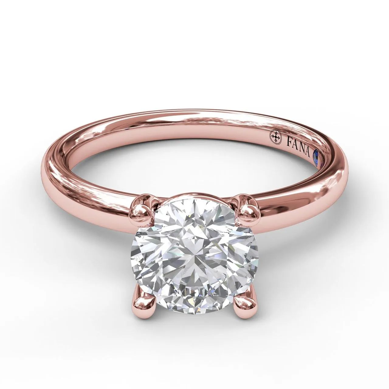 Fana Classic Round Cut Solitaire Engagement Ring
