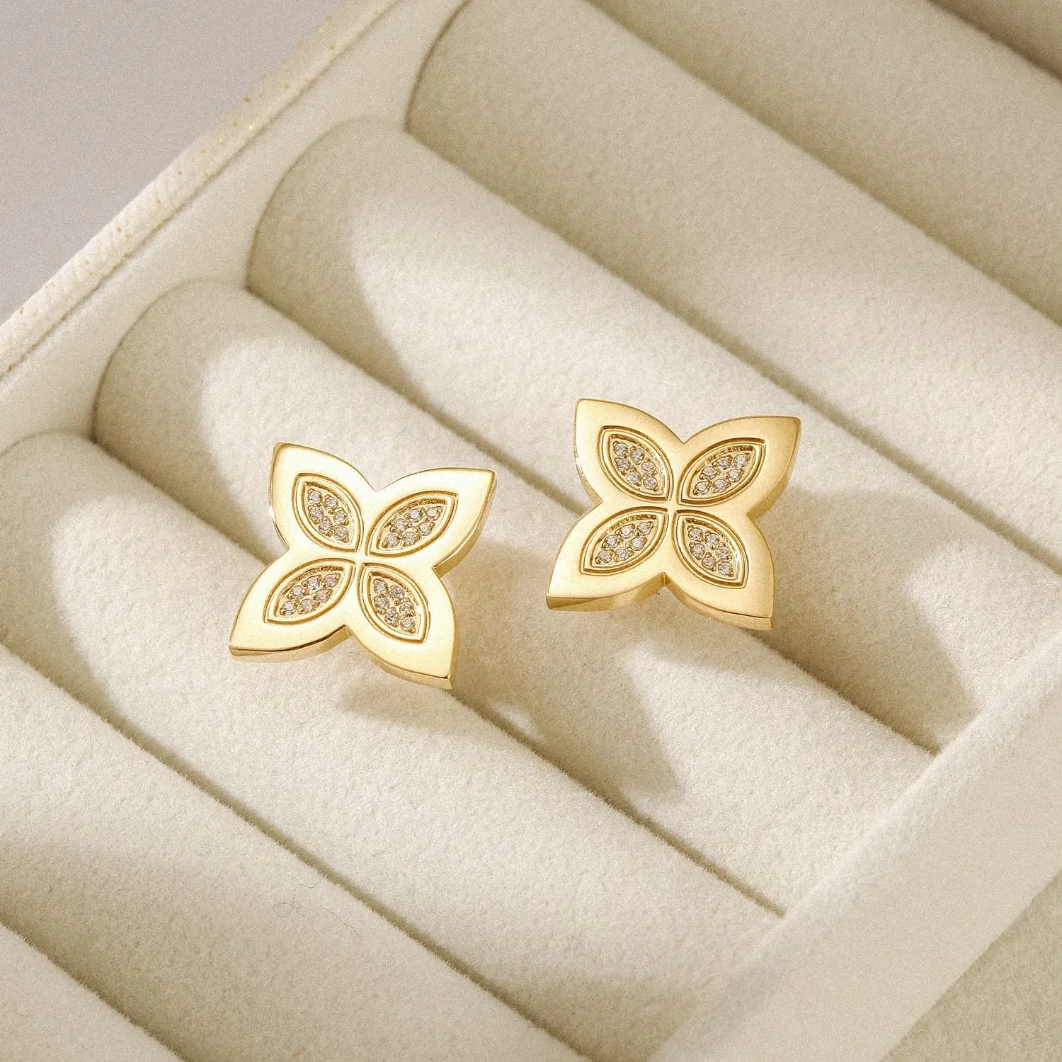 Flora Pavé Earrings