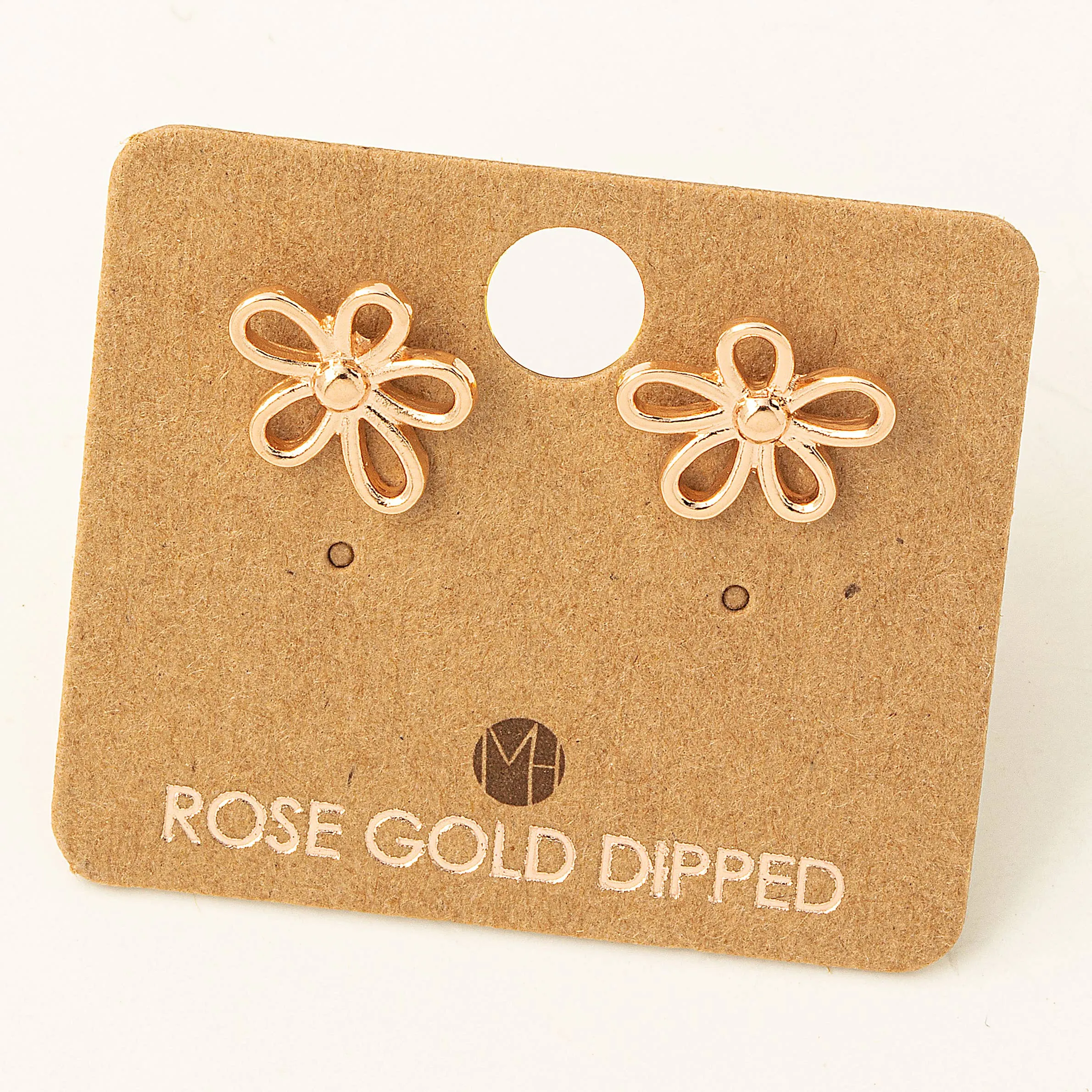 Flower Outline Stud Earrings
