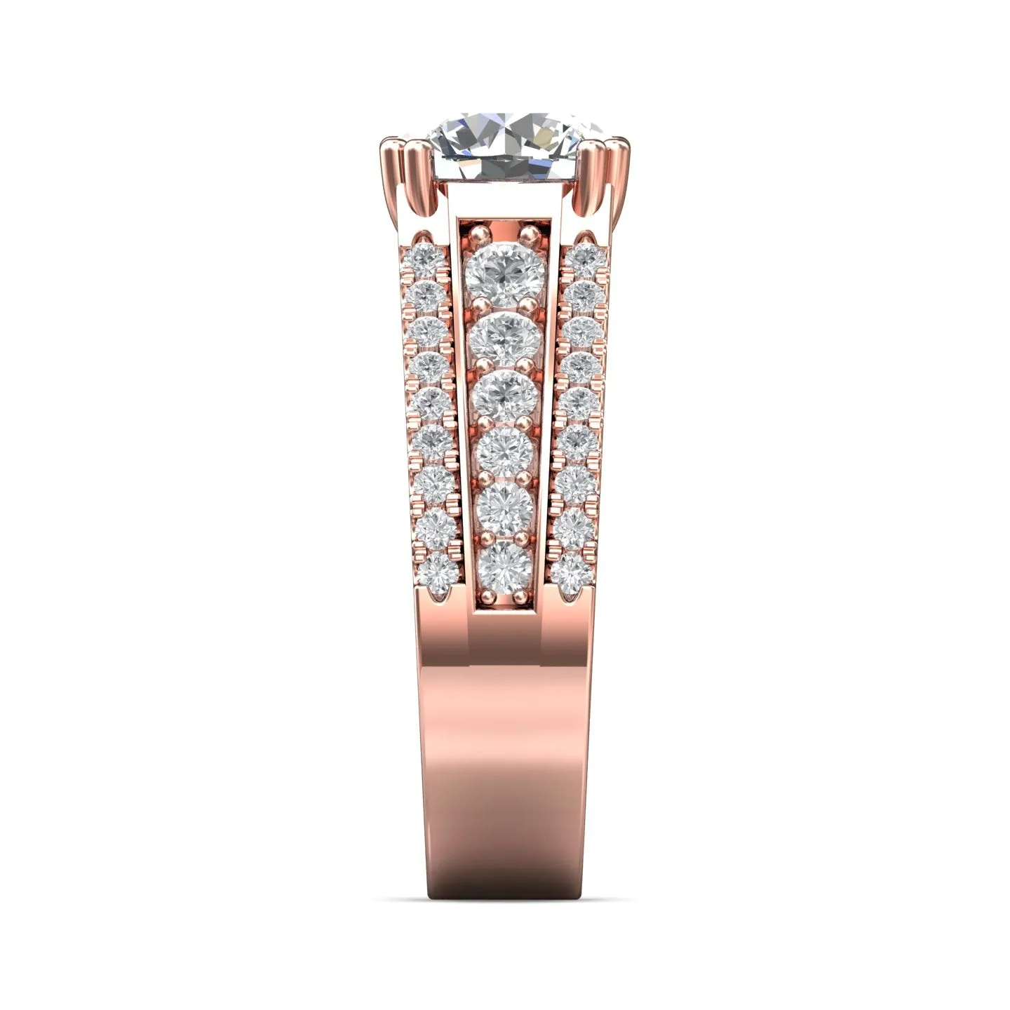 FlyerFit Encore 14K Pink Gold Engagement Ring