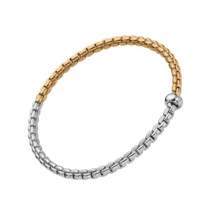 FOPE 18k Yellow and White Gold Eka Flex'it Bracelet
