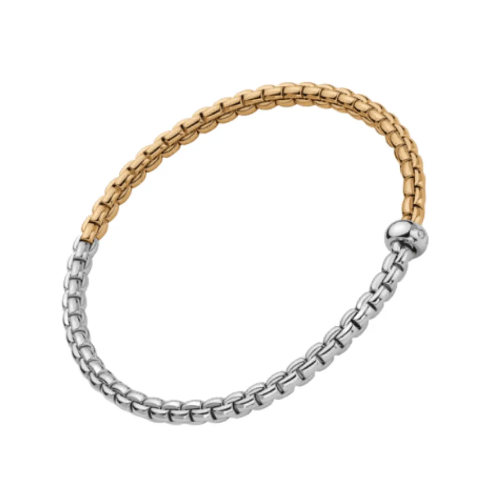 FOPE 18k Yellow and White Gold Eka Flex'it Bracelet