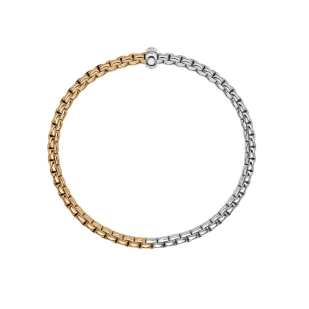 FOPE 18k Yellow and White Gold Eka Flex'it Bracelet