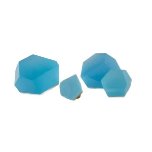 Fruit Bijoux Stud Earrings VU Crystals Capri Blue (Silver or Gold)