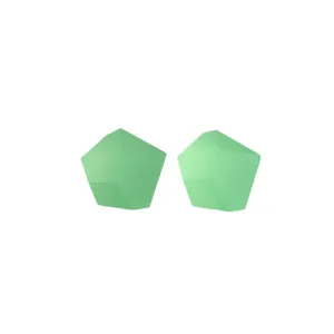 Fruit Bijoux Stud Earrings VU Crystals Flash Green (Silver or Gold)