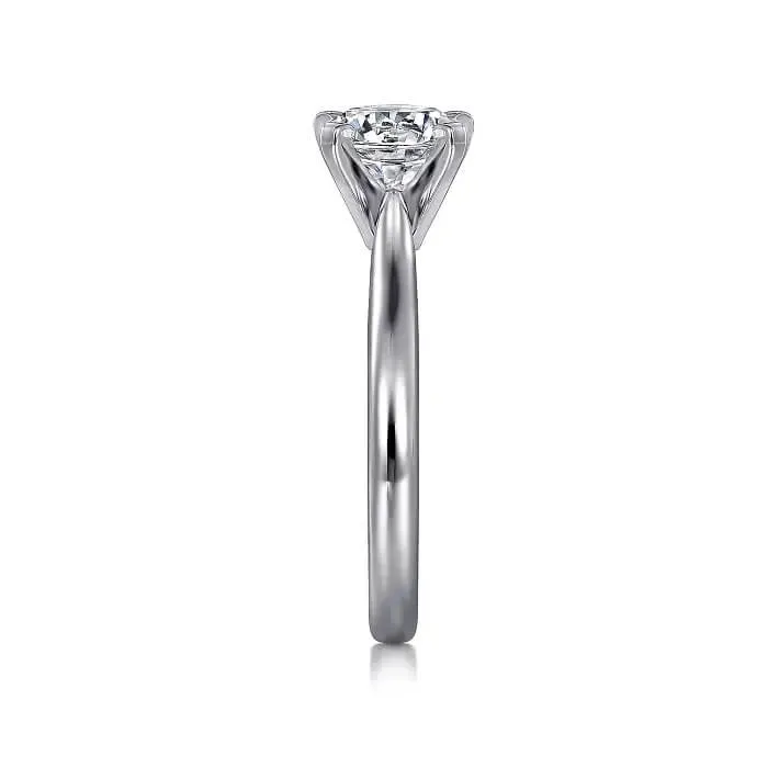 Gabriel 14K White Gold Round Diamond Engagement Ring ER6684R6W4JJJ