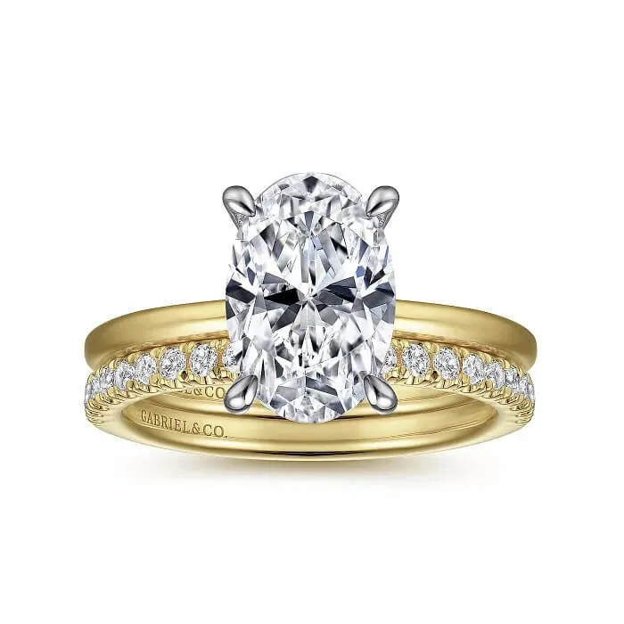 Gabriel & Co. Hidden Halo Oval Diamond Engagement Ring ER15972O6M44JJ