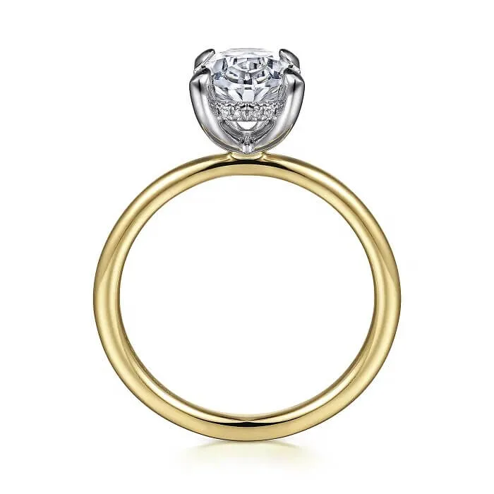 Gabriel & Co. Hidden Halo Oval Diamond Engagement Ring ER15972O6M44JJ
