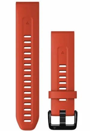 Garmin Strap QuickFit 20 Flame Red Silicone