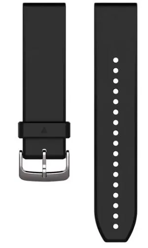 Garmin Strap QuickFit 22 Black Silver Silicone