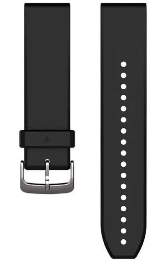 Garmin Strap QuickFit 22 Black Silver Silicone