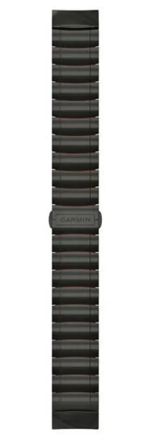 Garmin Strap QuickFit 22 Hybrid Titanium Silicone Bracelet Carbon Grey DLC